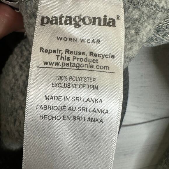 Patagonia Boys size 12 Large Better Sweater 1/4 Zip Pullover 64705 Gray - Picture 10 of 10